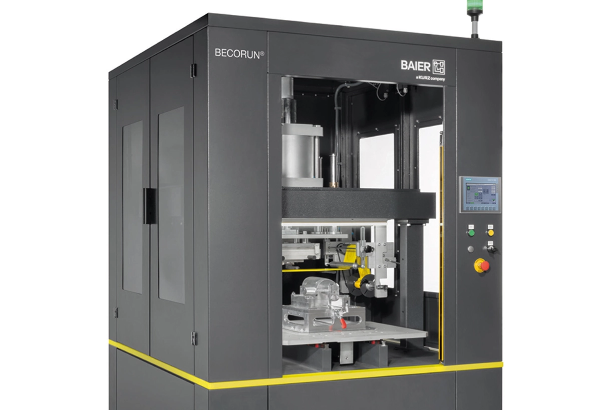 Embossing Machines: Premium Hot Stamping for Unique Packaging Designs Hot-stamping machine for surface finishing by the KURZ Group