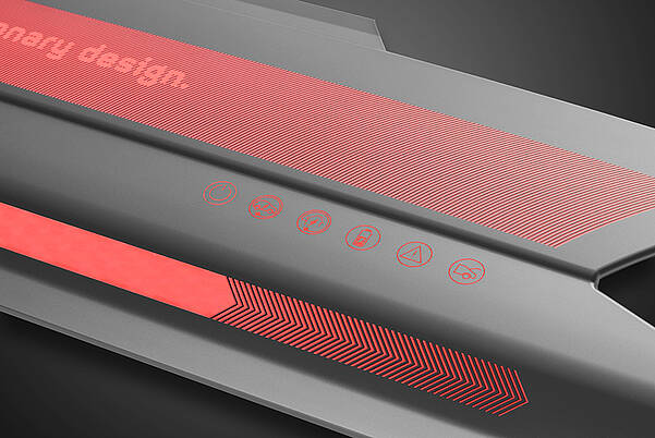 LEONHARD KURZ 带红光细节的后部组件