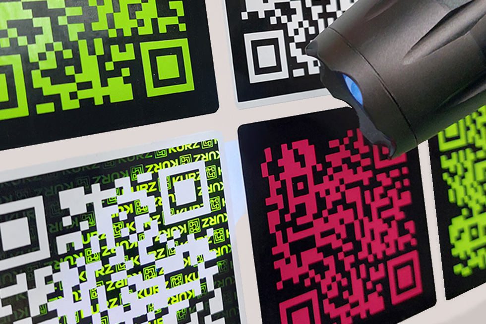 [Translate to 中文:] QR codes with UV security features, applied using thermal transfer process